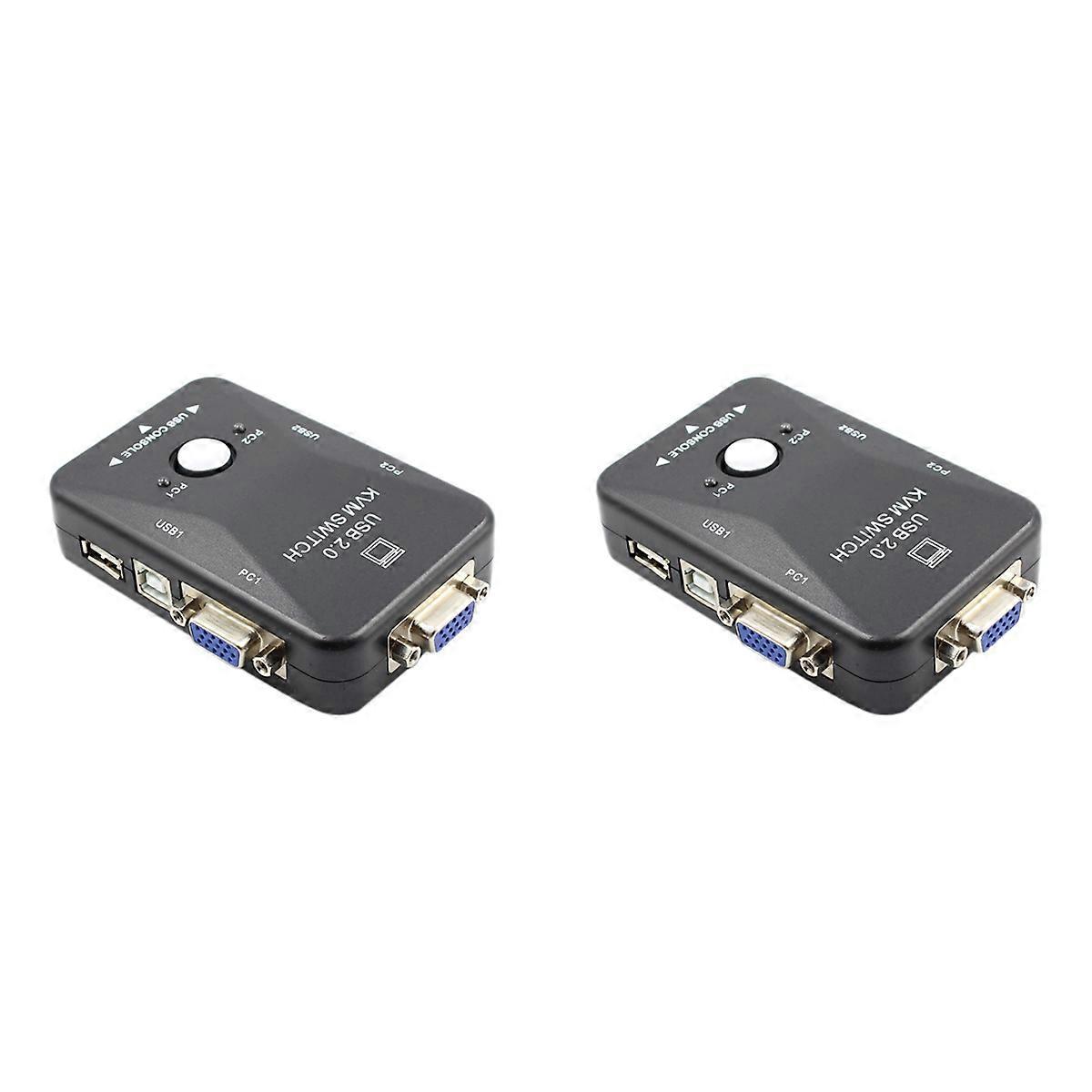 KVM Switch 2 Port VGA Switch USB 2.0 KVM Mouse Switcher Keyboard