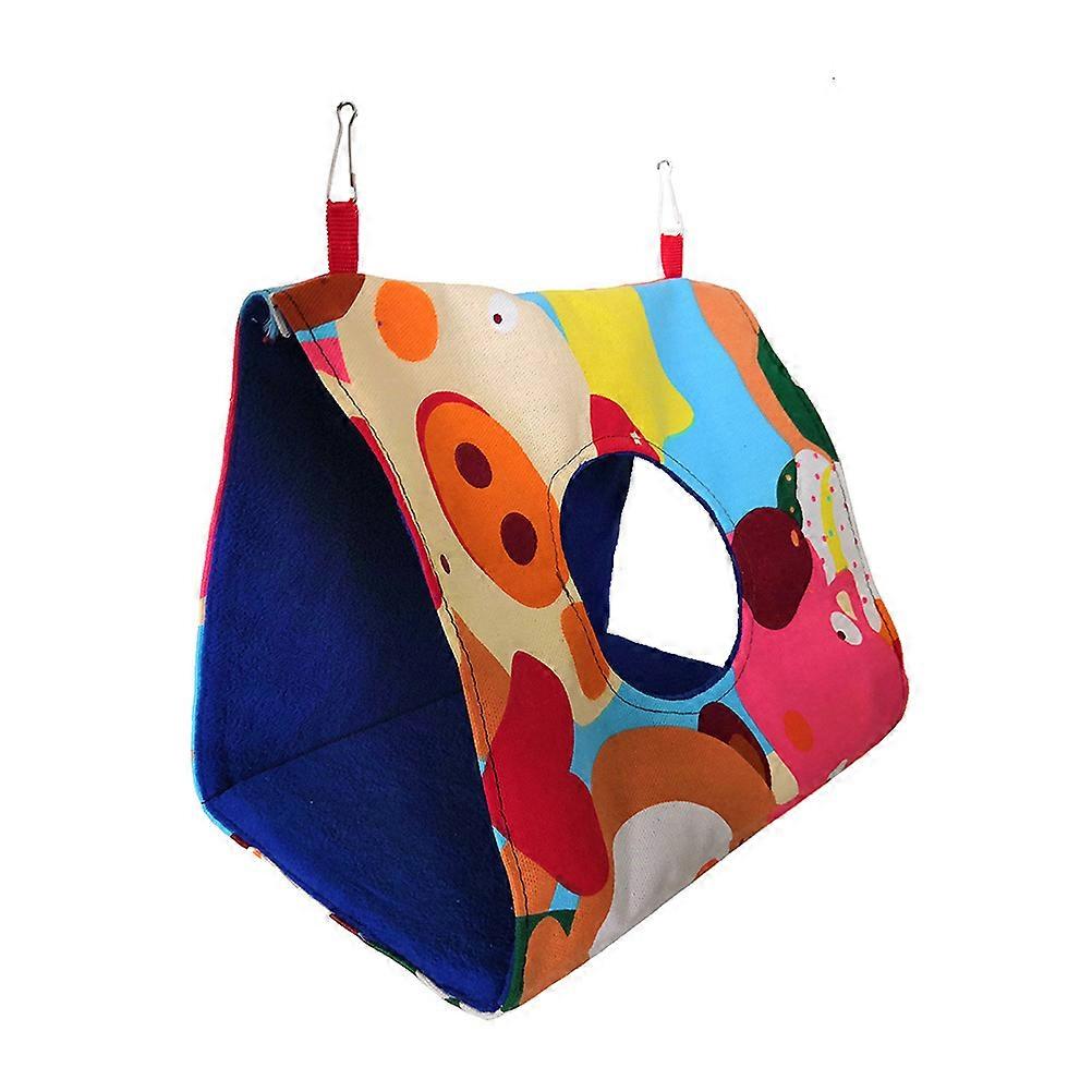Parrot Bed Triangle Parrot Hammock Rest Nest Blue Indoor Use Sleeping Bed 1Set