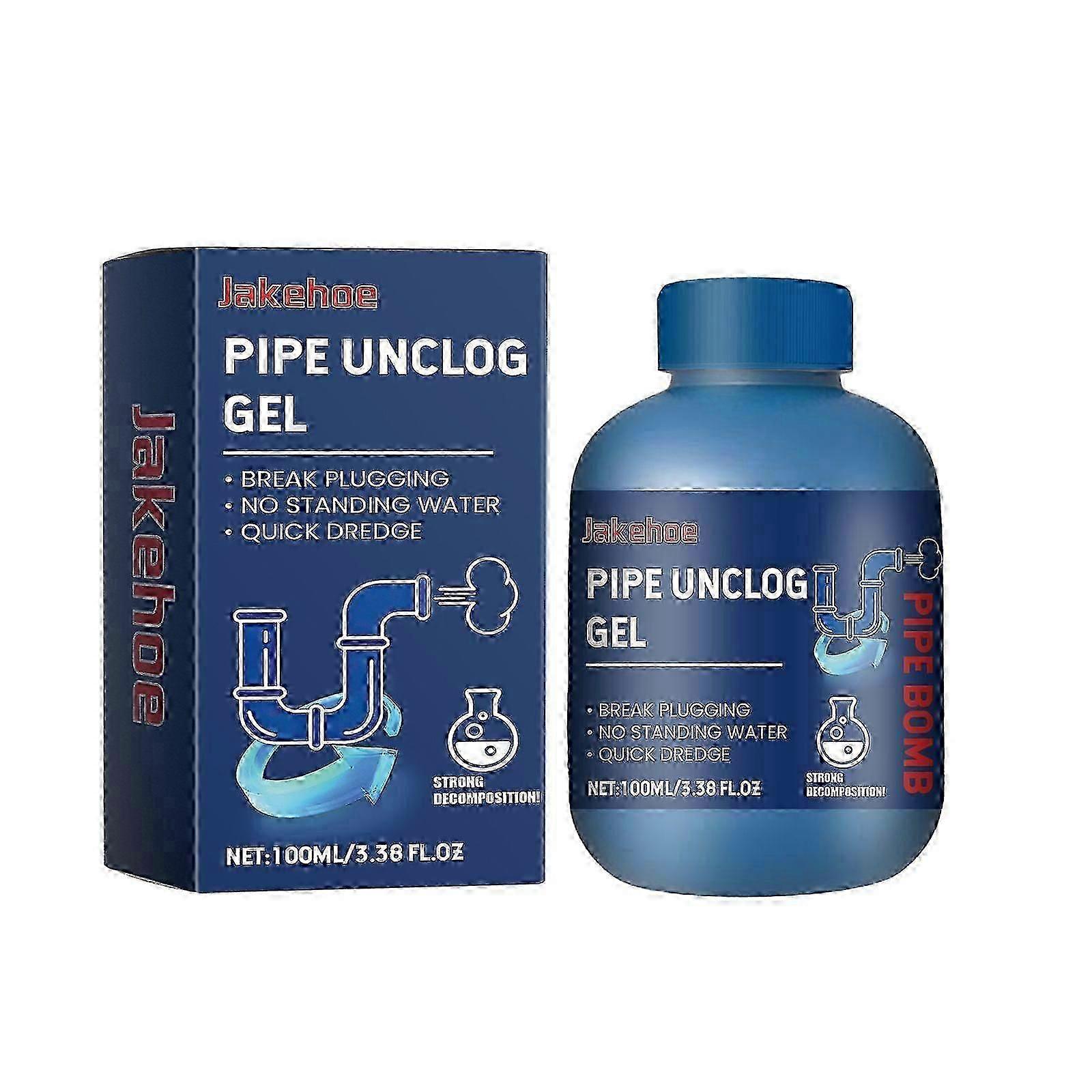 Pipe Unclog Gel, Sewer Multi-Effect Dissolving Pipe Obstruction Unblocking Agent