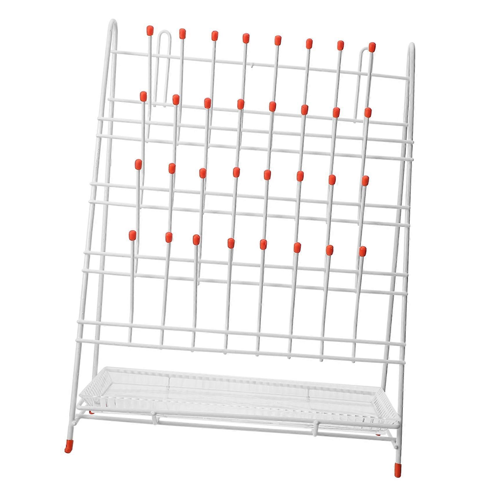 Reagent tube Drip rack with slots Laboratory Drying rack for bottles Tube Spacesaving design construction Easy to clean Stable