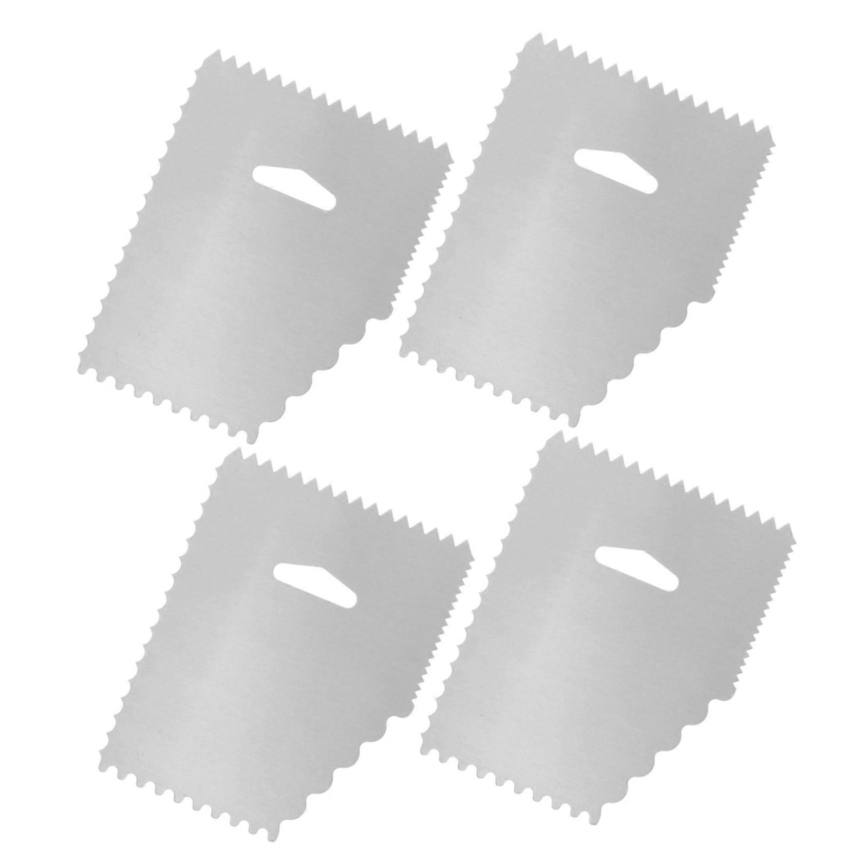 4Piece Cake Combs Smoother Scraper Edge Contour Comb Bread Scraper