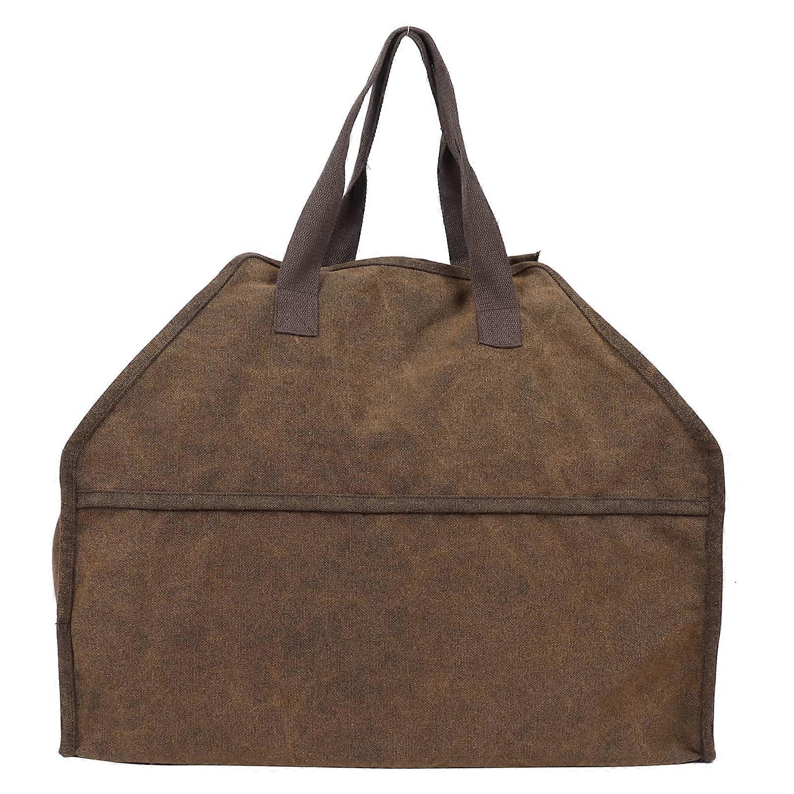 Canvas Block Carrier Firewood Storage Bag Organiser for Fireplace Camping BBQ