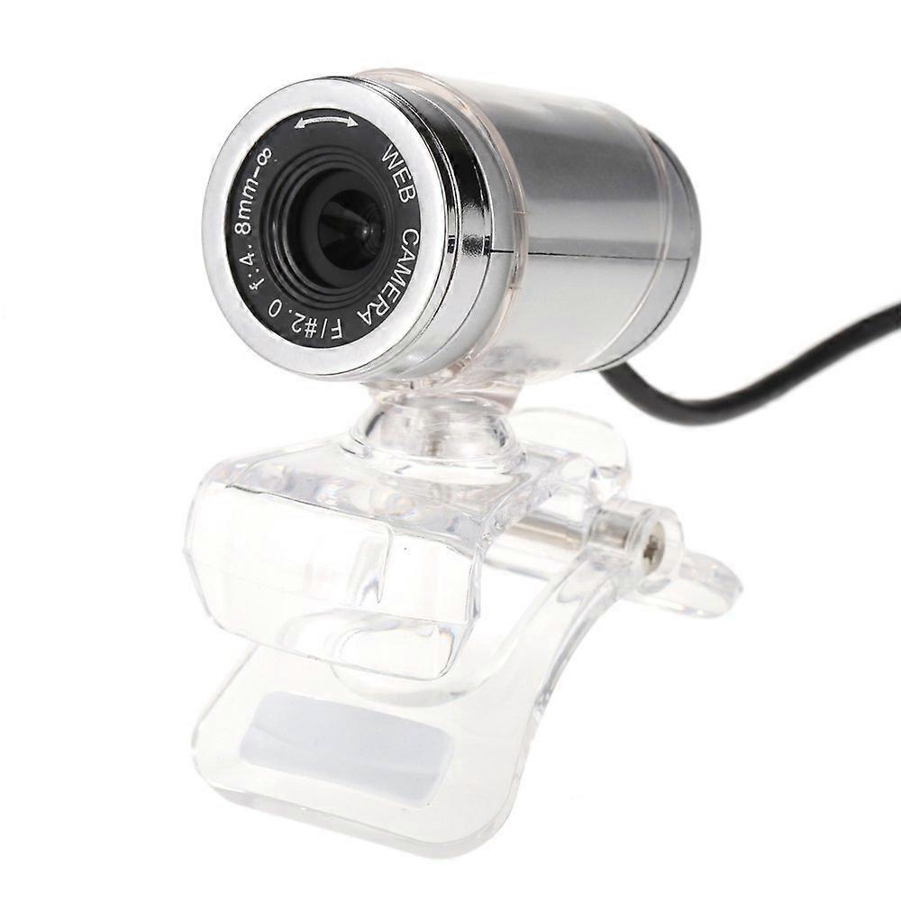 High Definition 480P Computer Camera with Built-in 10m Audio White
