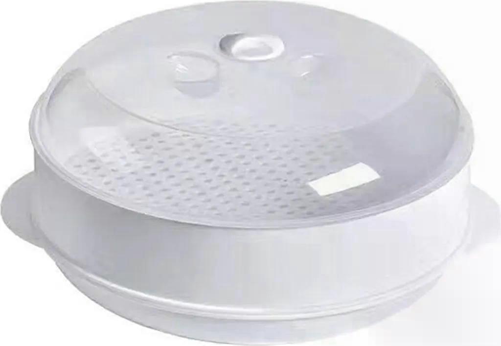 Microwave steamer made of wear-resistant plastic with steam control and non-slip, airtight seat