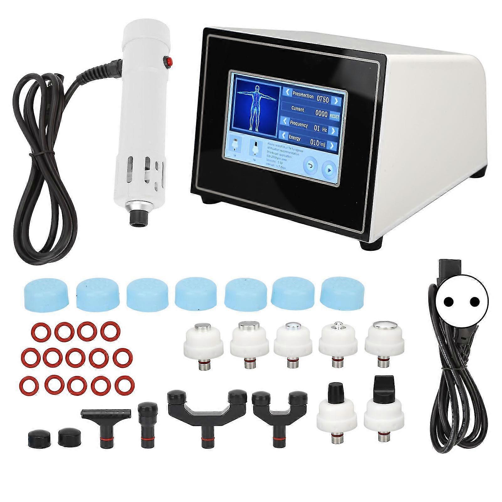 Ed Shockwave Therapy Machine Professional Adjustable Shockwave Treatment Machine Massager 100?240v White Eu Plug