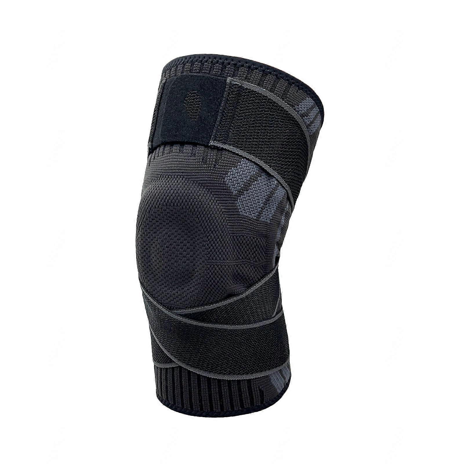 Professional Sports Knee Support with Double Strap, Compression and Breathable Knee Pads for Cycling, Running, Basketball