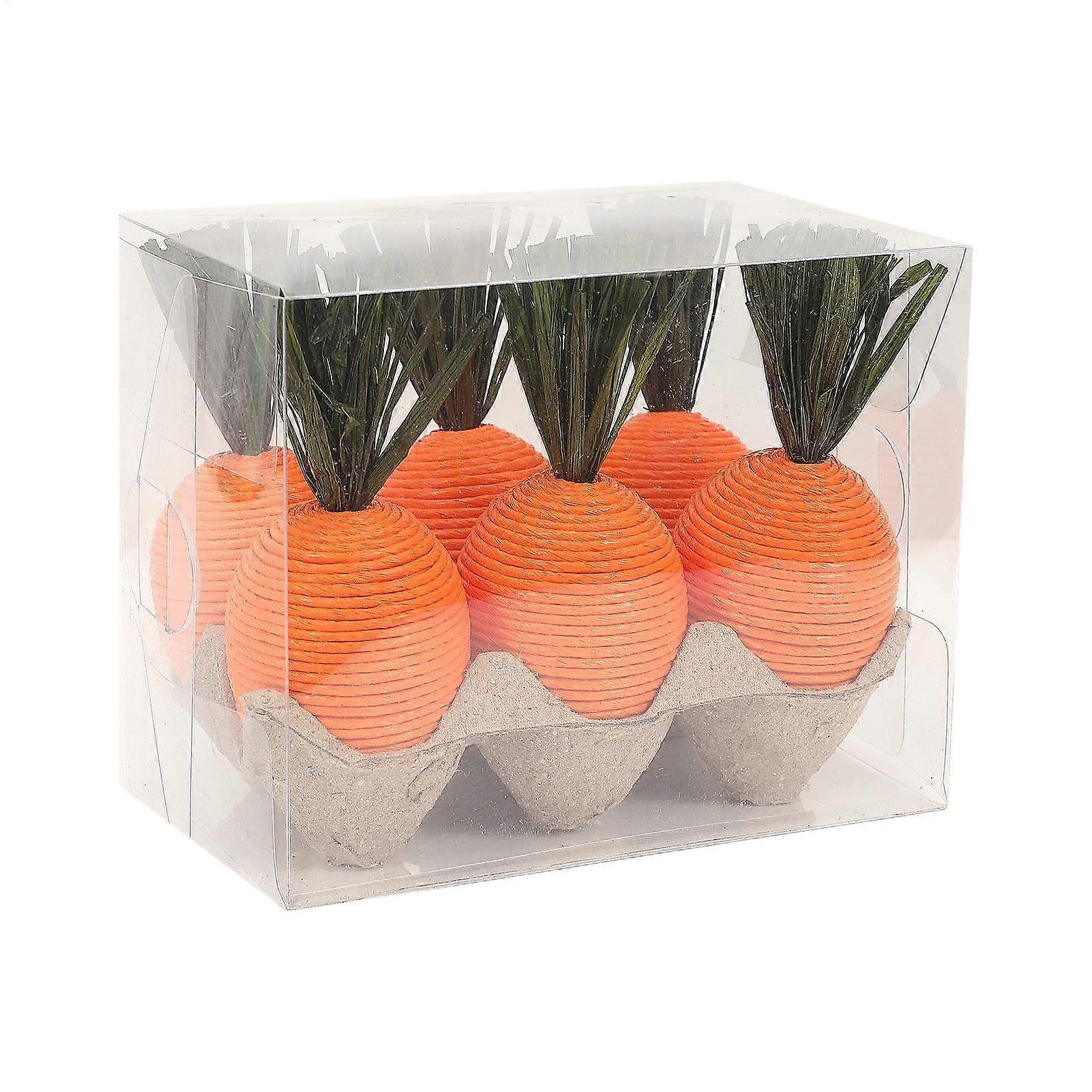 Carrot Decorations for Easter 6-Pack Table Decorations Artificial Carrots Farmhouse Spring Decor Easter Basket Fillers