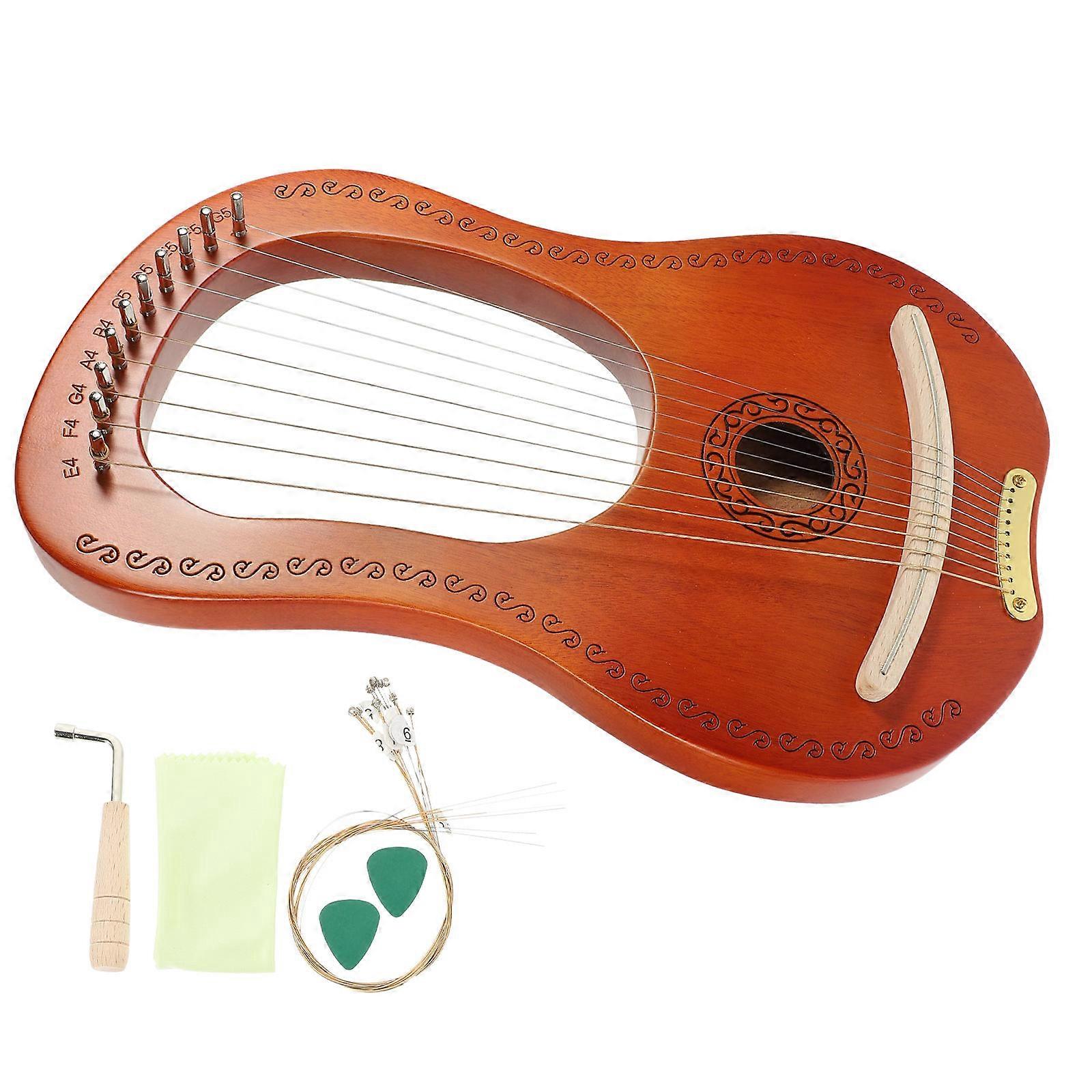 Unique Instruments Hand Harp Music Production Anywhere Music Making Brown Color Wooden Material 1 Set