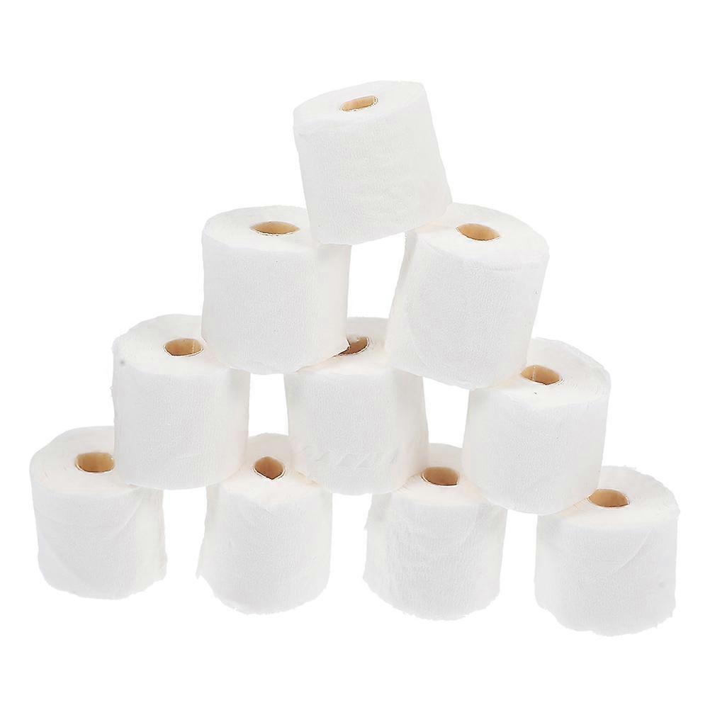 אביזרי בית בובות מיניאטורי נייר טישו עיצוב ריאליסטי לבן גלילי 1.50X1.50X1.50 ס"מ קישוט הבית 30 יחידות