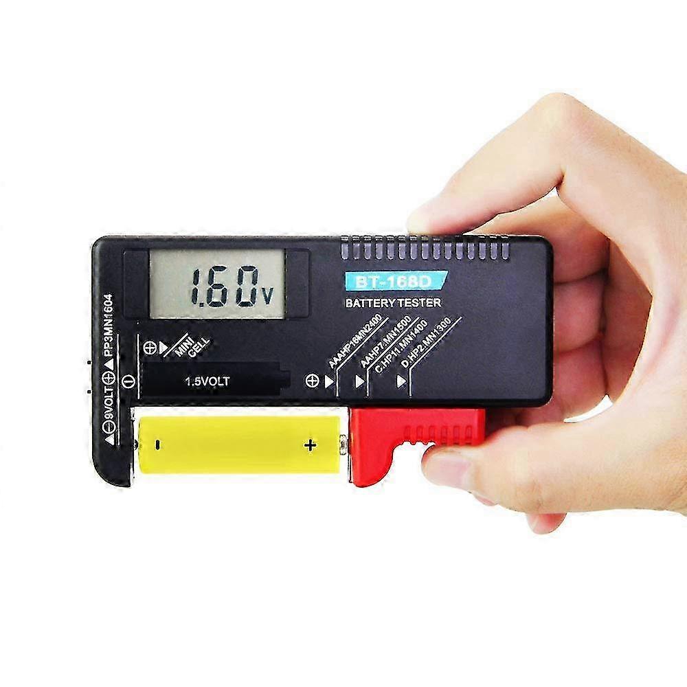 Universal Household Digital Battery Tester for AAA AA C D 9V 1.5V Button Cell Batteries