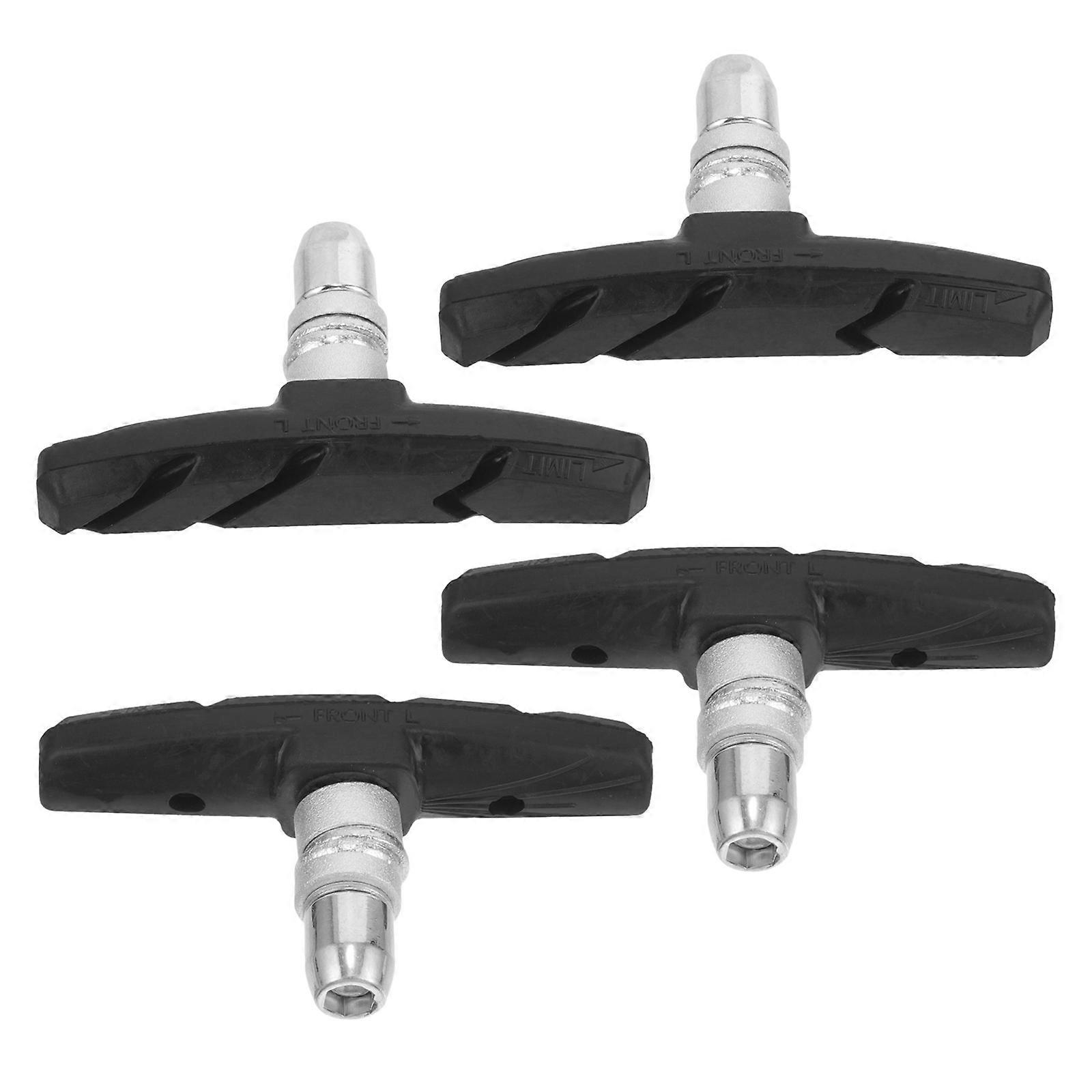 4pcs Wear Resistant Bicycle Brake Pads, Noise Reduction Brake Blocks, Durable Design, Compatible with Mountain and Road Bikes
