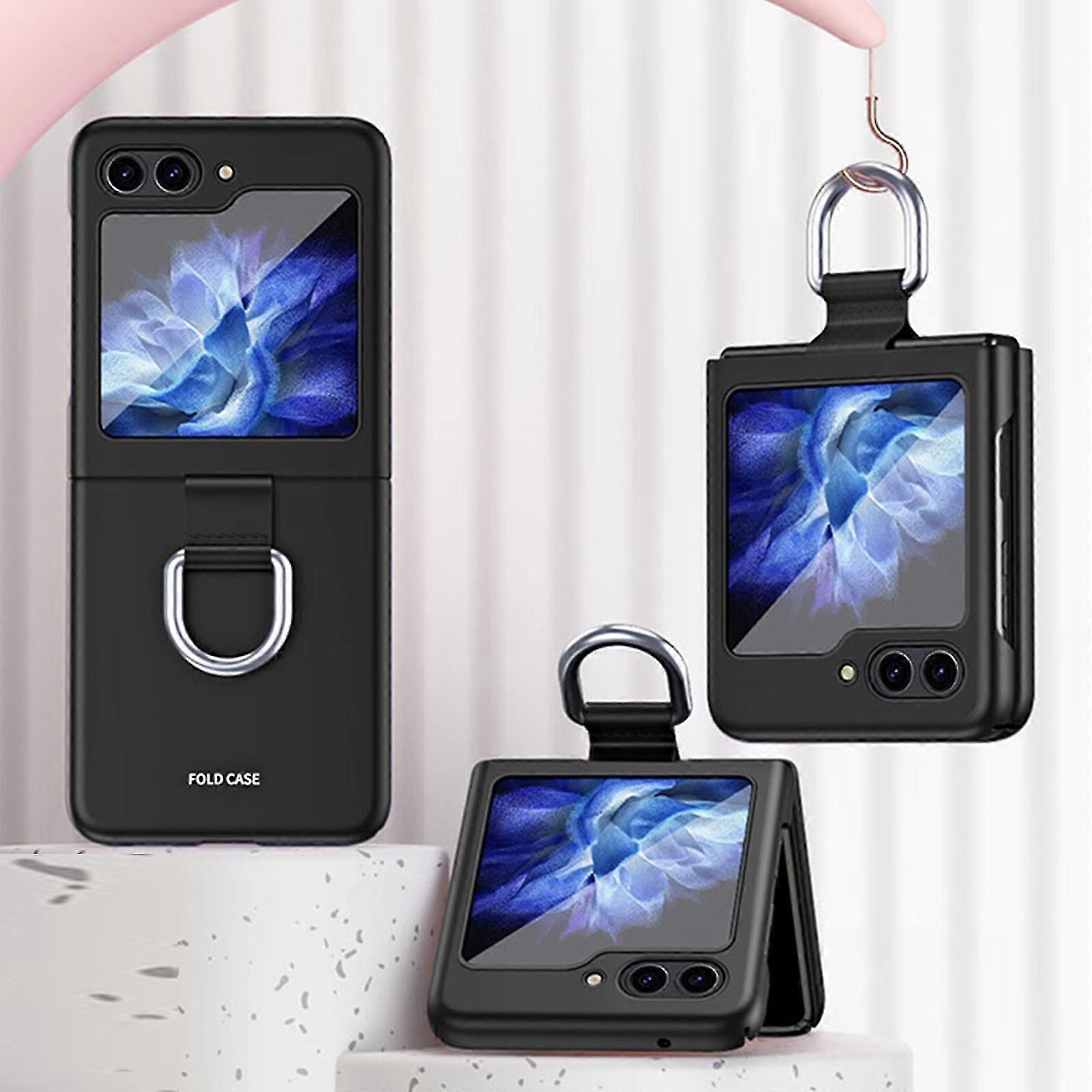 for Samsung Galaxy Z Flip 6 5G Case with Ring, Slim Thin Lightweight Flip6 Phone Case PC Hard Cover