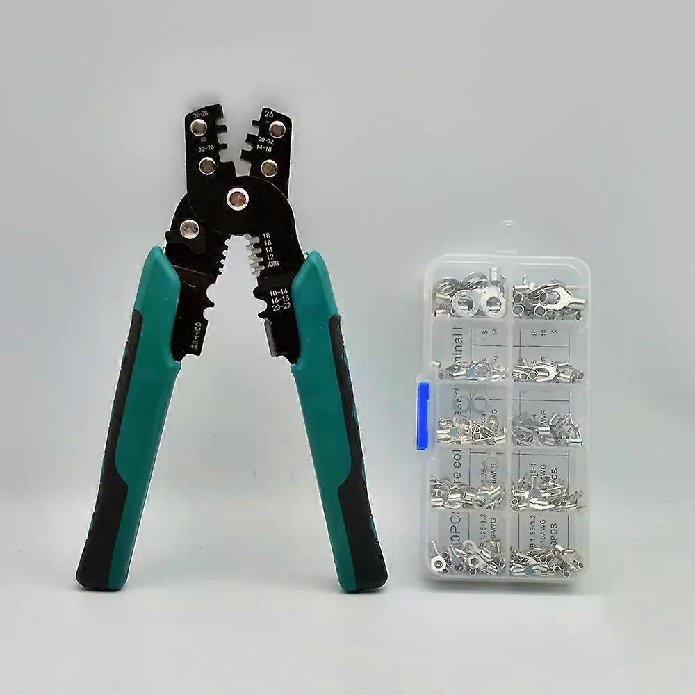 Stand 320pcs Crimp Terminal Kit with Electrical Connector U/O Splicing Termination 2.8/4.8/6.3mm Wire Connector Cable Termination Plie