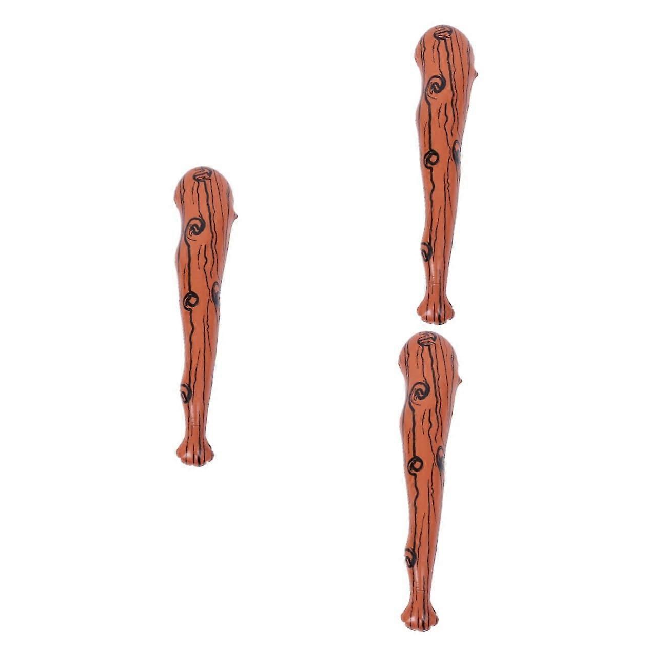 PVC Baseball Bats 3-Pack, Inflatable Toy Bats for Carnival Parties, Plastic Baseball Bat Toys Gift
