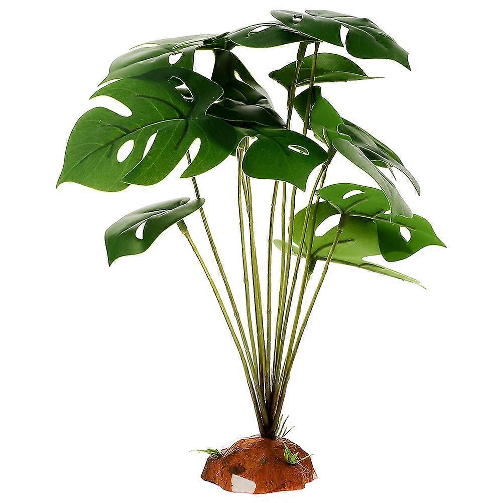 Artificial Terrarium Plant Ornament for Reptile Habitat and Aquarium Decoration – Safe, Lifelike Greenery for Vivid Landscaping and Home Use