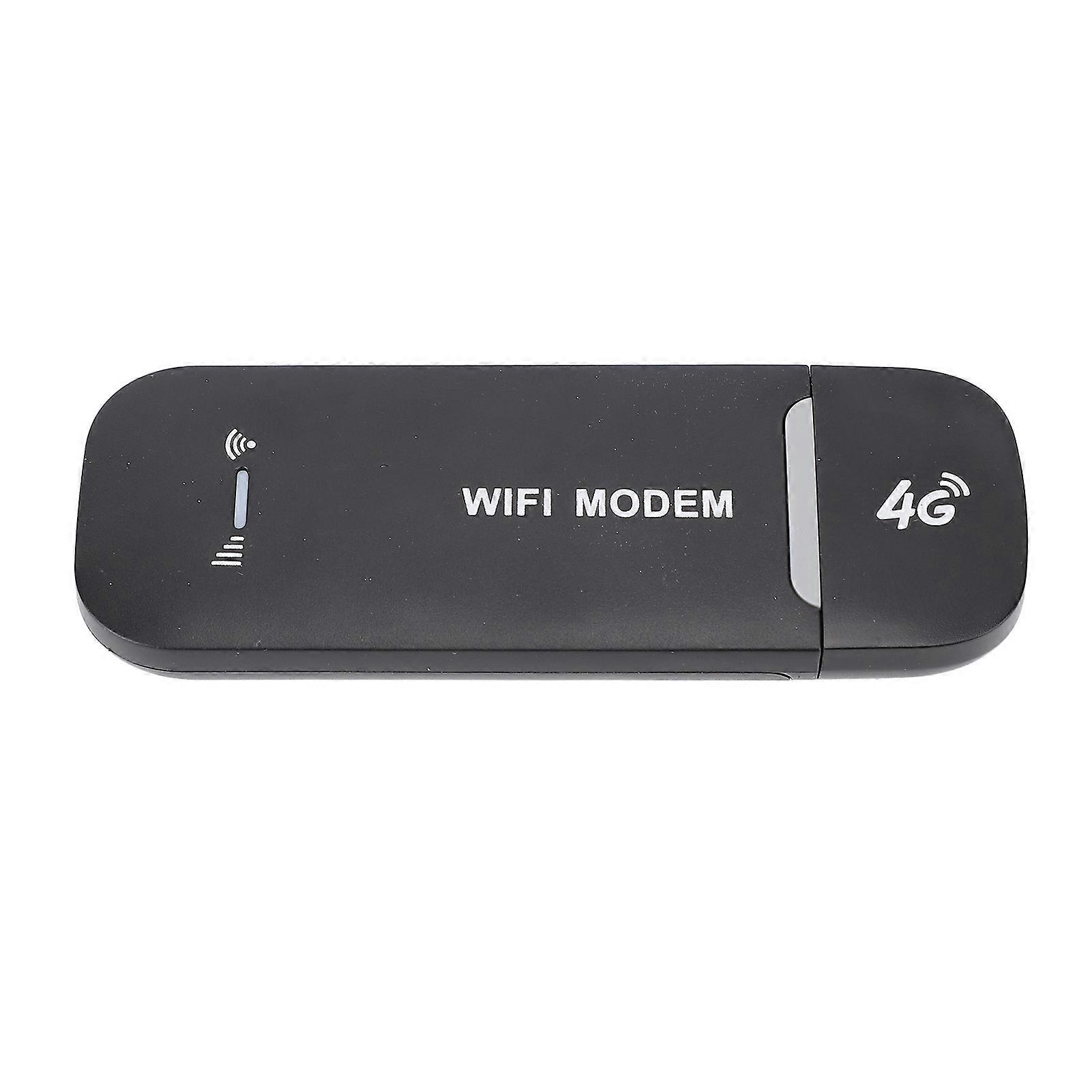 High-Speed 4G LTE USB WiFi Modem: Portable Hotspot Router for 8 Devices, Black