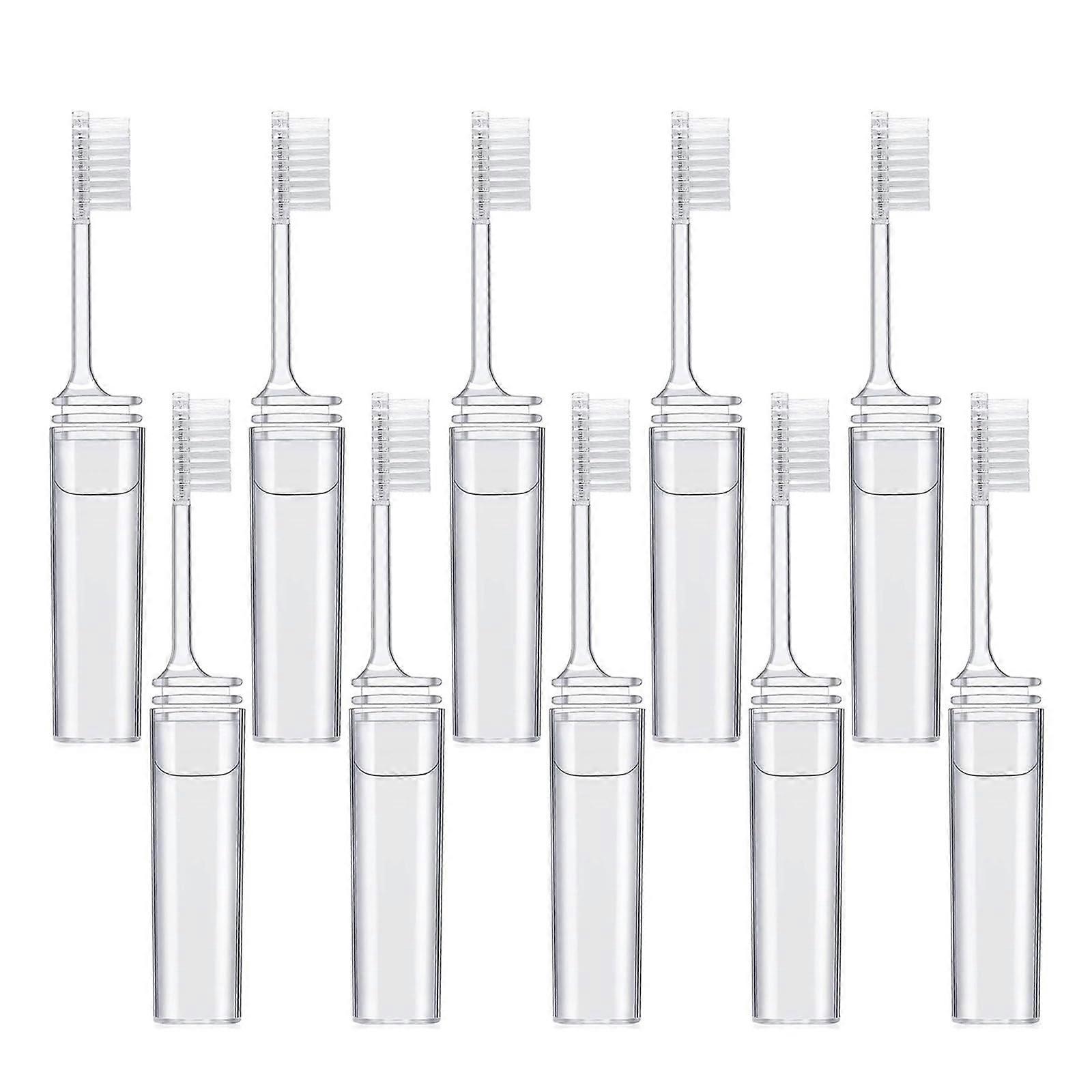 Travel Size Foldable Toothbrushes Set with Case, Compact Travel Toothbrushes for Adults, Camping Pack of 10