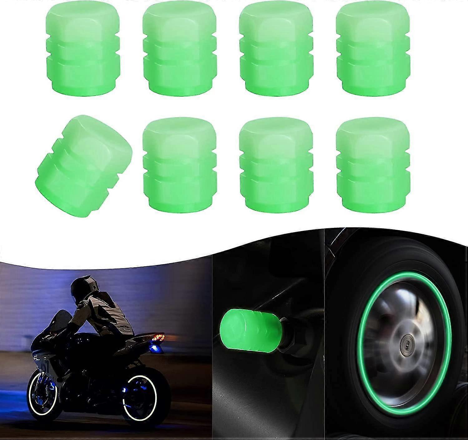 8 luminous universal dust-proof tire valve caps