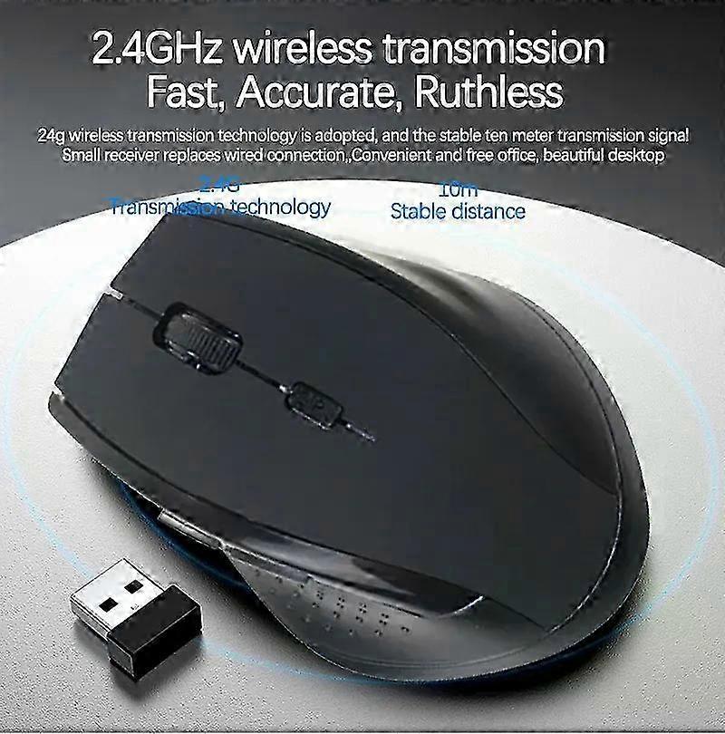 Ultra-Thin 2.4G Wireless Mouse for Laptop and PC - Silent Battery-Operated Gaming Mouse