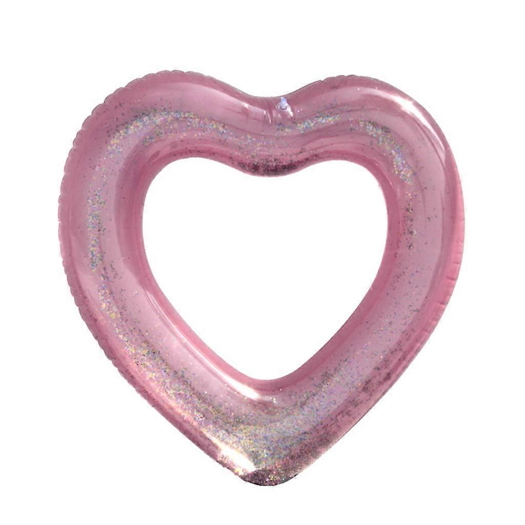Love Heart Inflatable Pool Rose Gold Swimming Tool Pool Rescue Buoy Pool Float for Adults Pool 120 cm.
