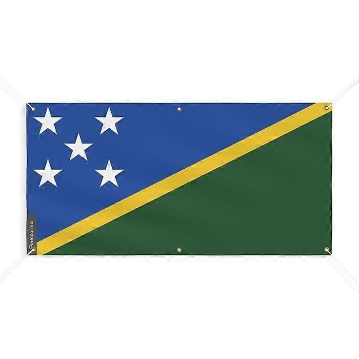 Solomon Islands Flag Banner 6 Grommets 200x400cm Polyester