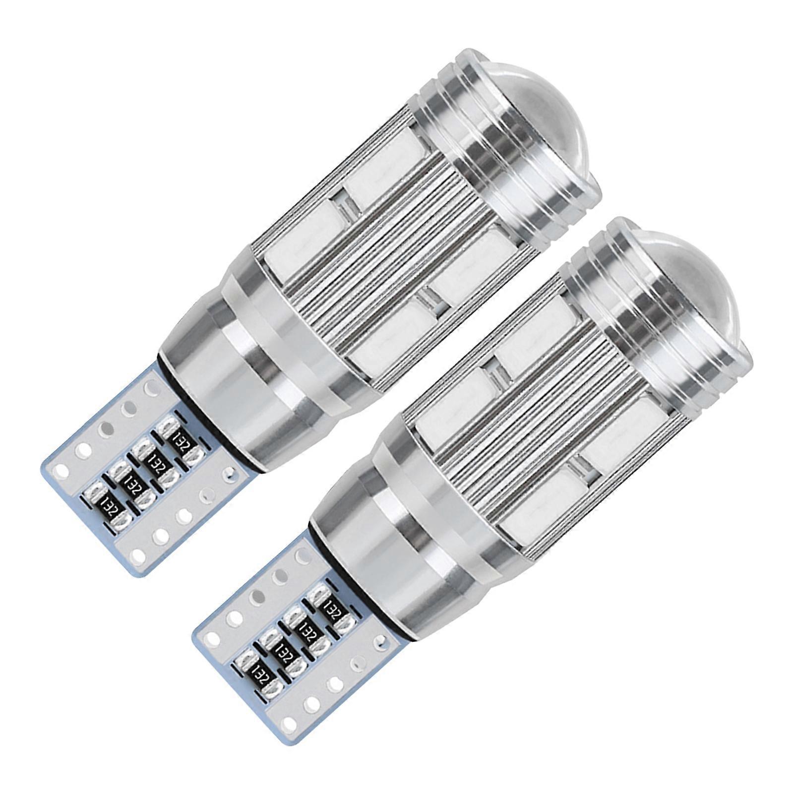 2pcs Car LED Light Bulb T10 5730 5630 10SMD Super Bright for Reading License Plate Lamp Blue