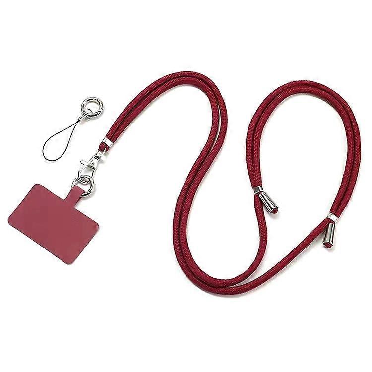 Polyester Phone Lanyard Adjustable 5mm Neck Strap Crossbody Cell Phone Strap with Patch