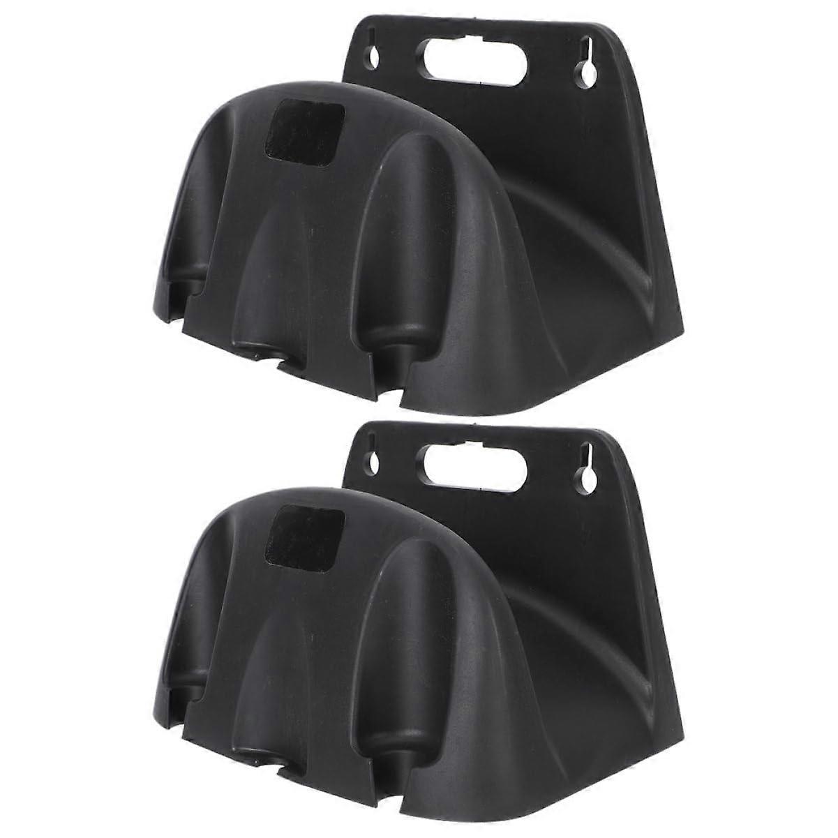 Watering Tools Set - 2 Round Sponge Brushes, Plant Watering System, Black PP Hose Holder and Wall Hook