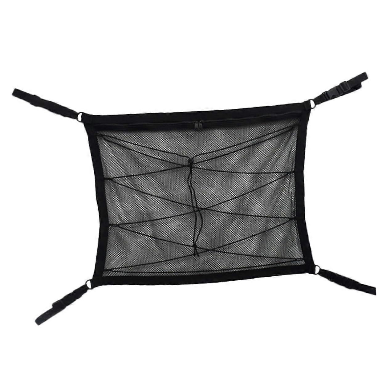 Car Trunk Organizer Net - Breathable Mesh Luggage Net for Roof and Interior, Durable Black Design for Camping and Travel