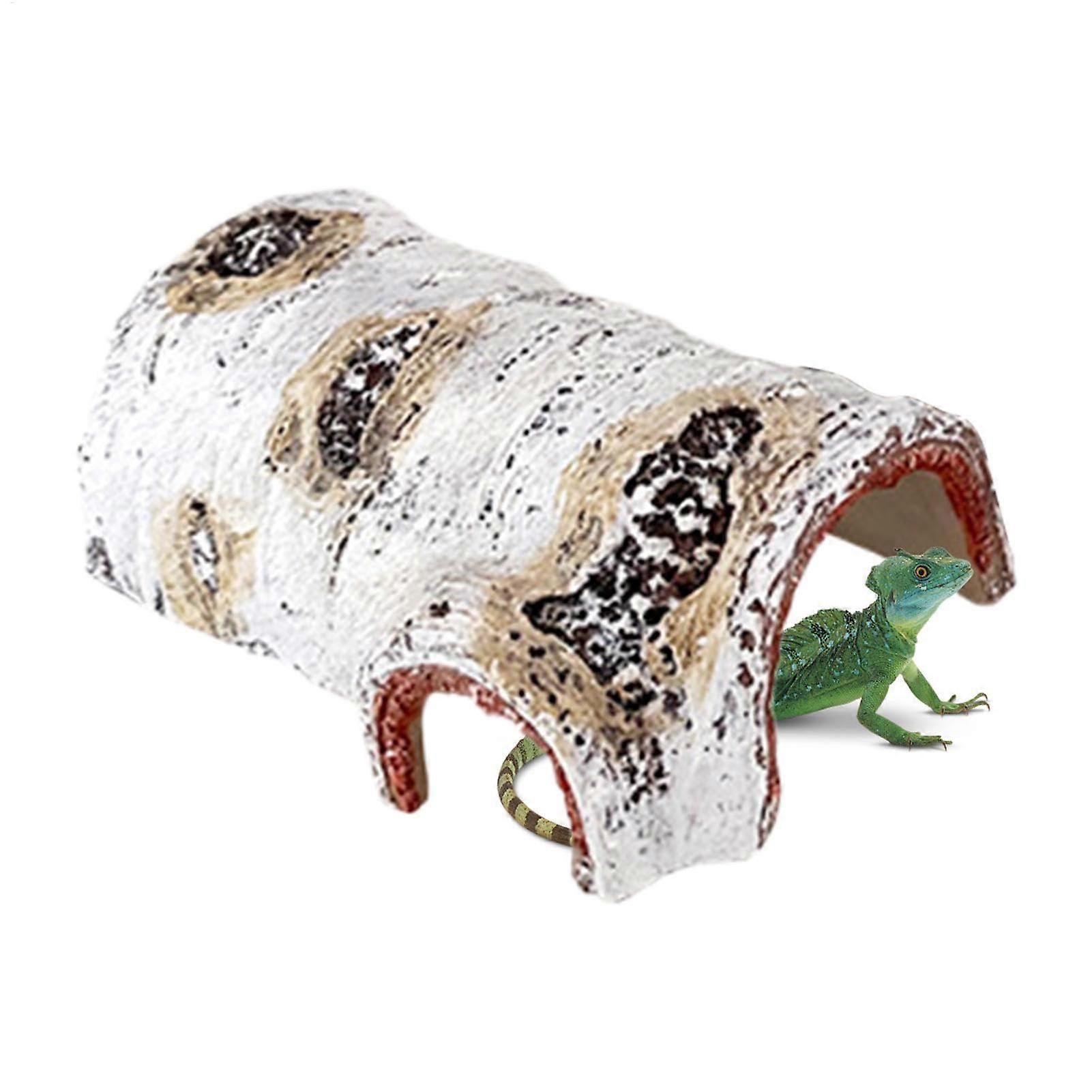 Reptile climbing toy, gecko simulation tree, resin hideout, reptile habitat, decoration, ornament for spiders, frogs, hermit crabs, lizards, snakes