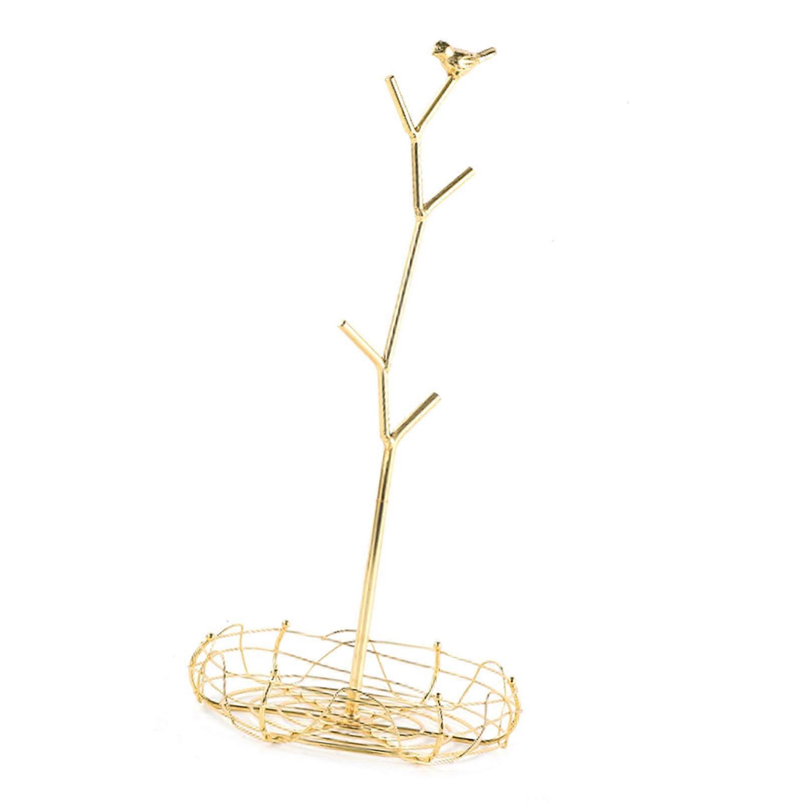 Portable Metal Cup Drying Rack Multifunctional Hanging Holder for Countertop Space Efficient Organization  Gold