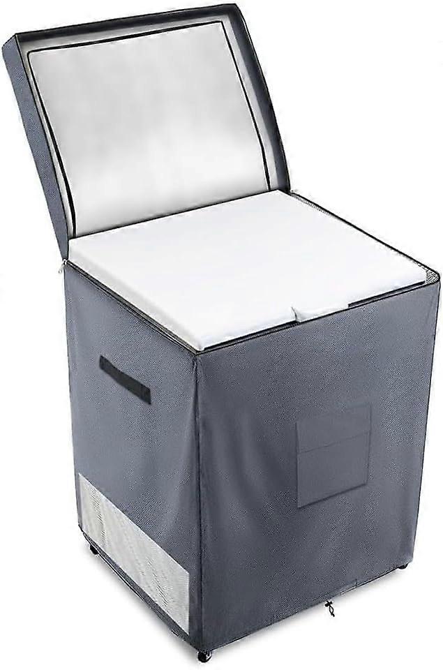 210D Oxford Outdoor Refrigerator Cover, with elastic hem cord (Gray, 55.88 x 63.5 x 85.09 cm)