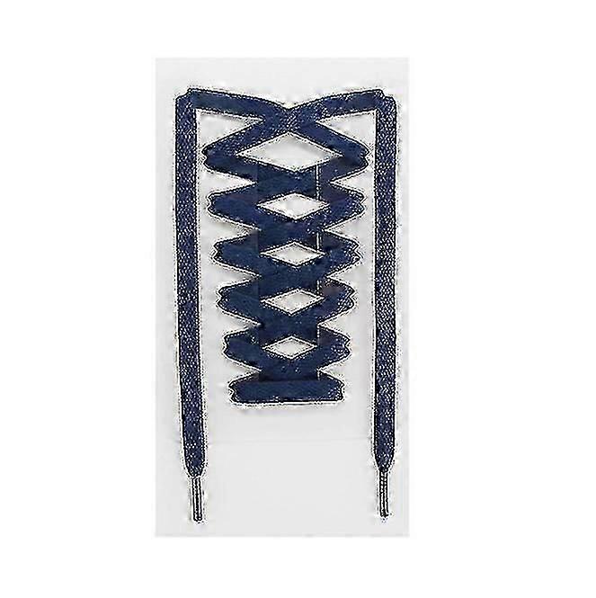 1 Pairs Flat Colored Shoelaces, Durable Shoestrings Replacement Shoe Laces for Sneakers Sport Shoes Boots(Dark blue)