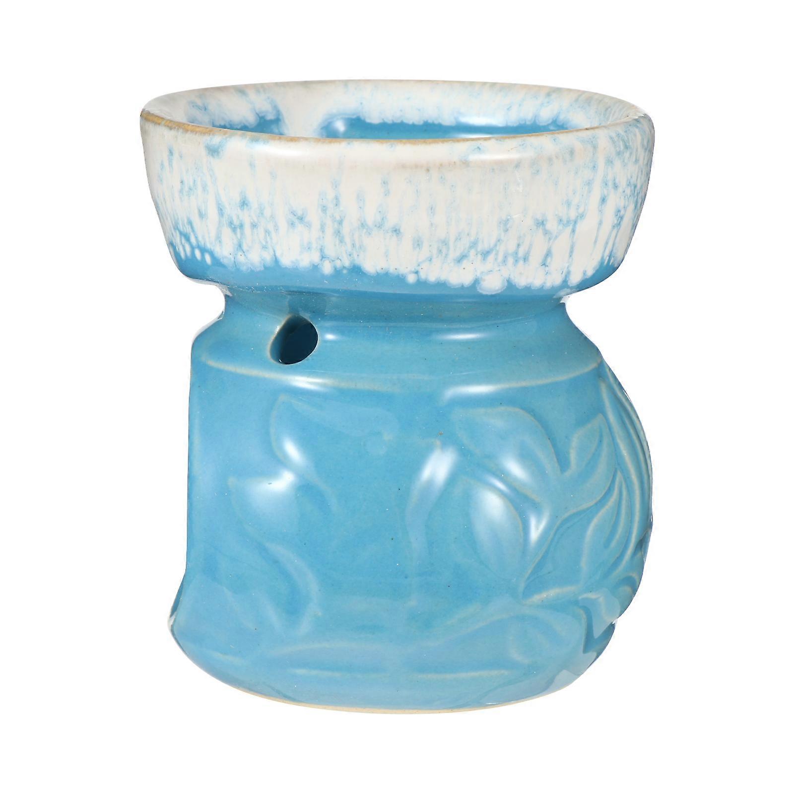 Ceramic Aroma Stove Aromatherapy Decoration For Home Cafe Yoga SPA Meditation Writing .1×2.8×3.1in 1Set
