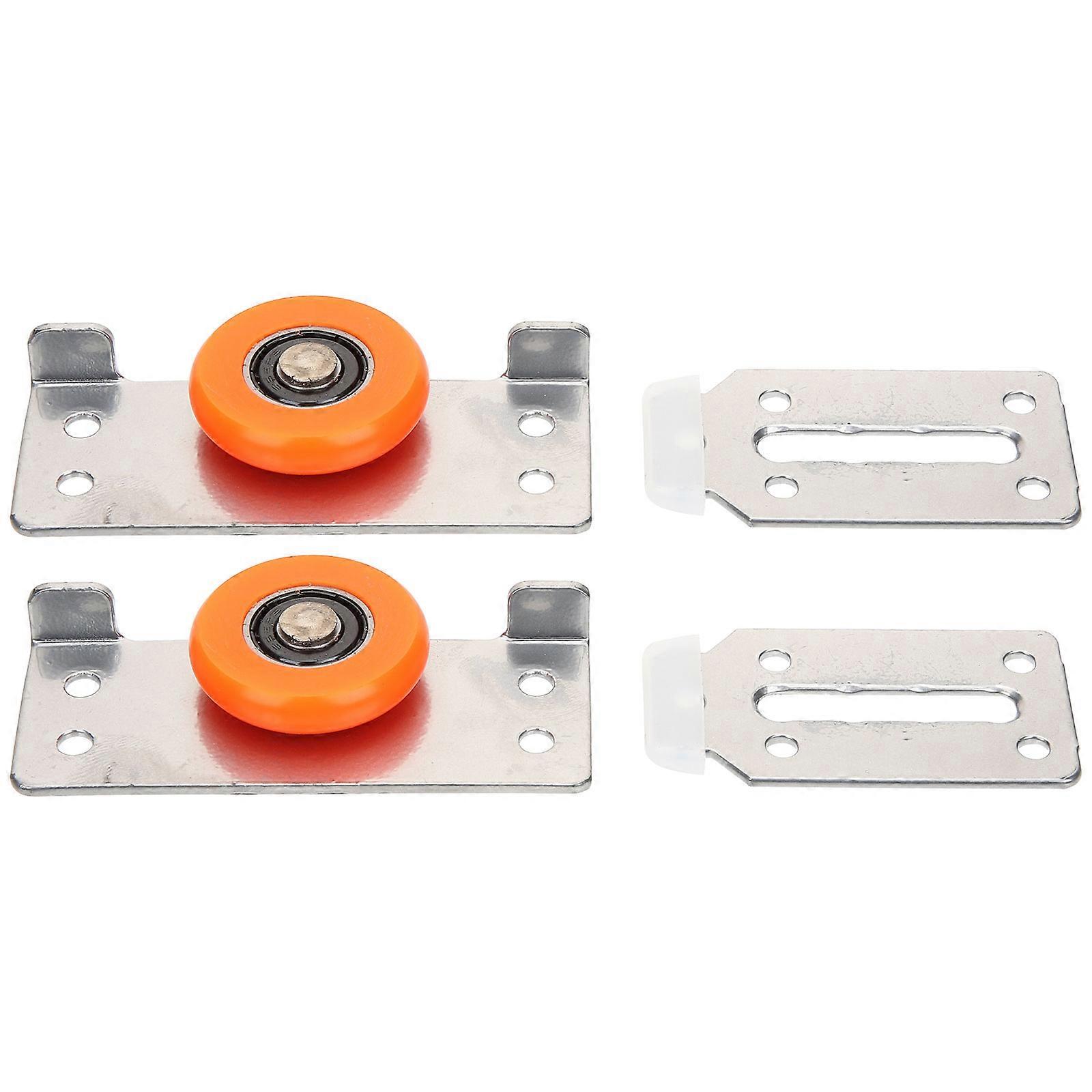 Window Door Roller Metal Sliding Pulley For Furniture Accessories Easy Installation 2 Sets