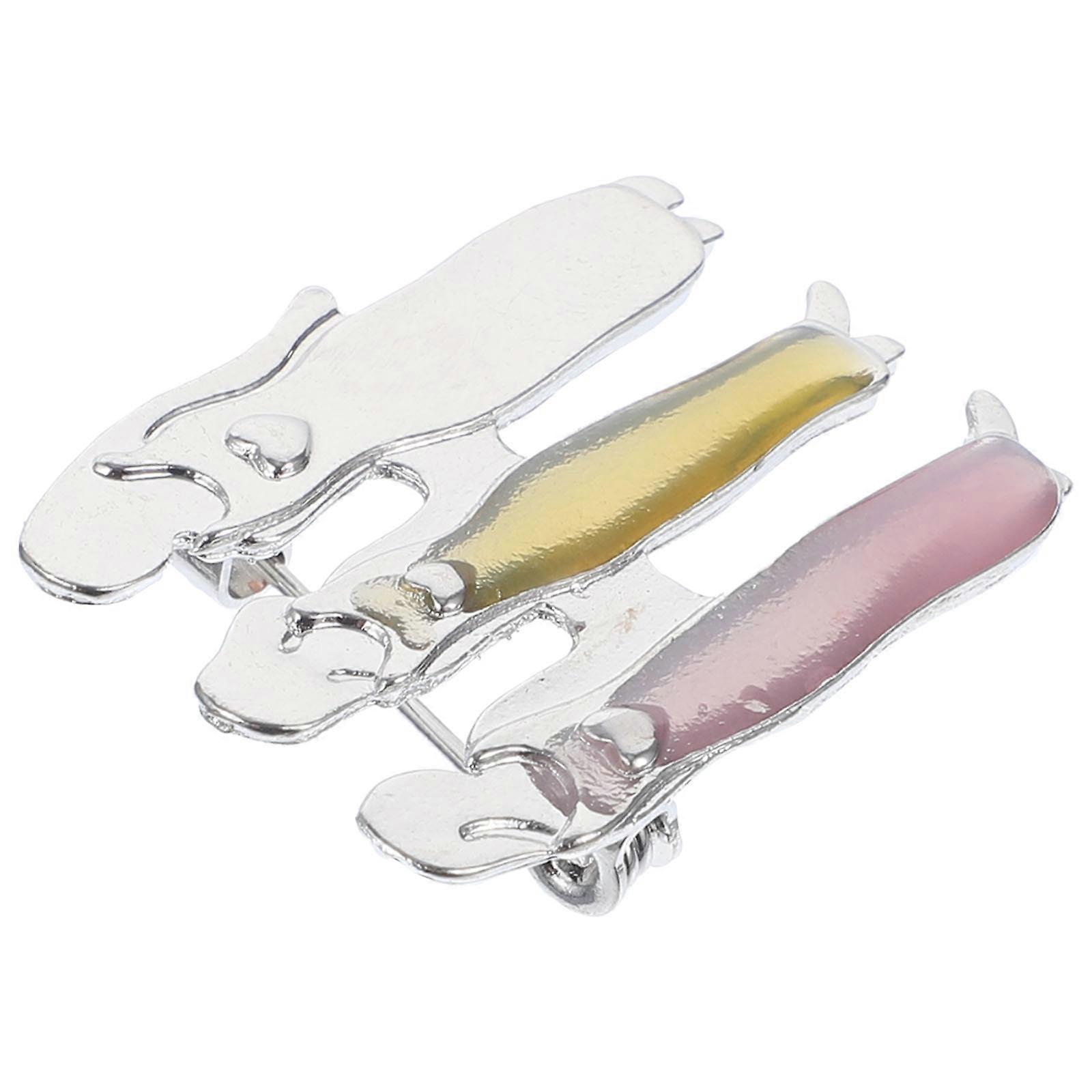 シスターズブローチピン女性シェイプ合金装飾衣料品アクセサリー.2x2.5x0.5cm 1セット