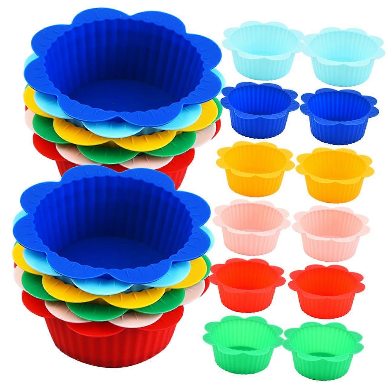 24-Piece Silicone Muffin Liners for Cupcakes and Muffins, Reusable Baking Cups, Food-Grade Material, Versatile for Baking and Parties
