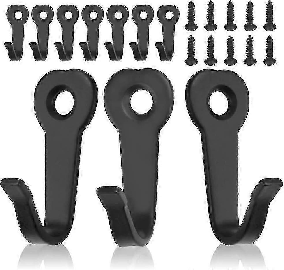 10 Pcs Rustproof Iron Coat Hooks with Screws, Retro Wall Mounted Hangers