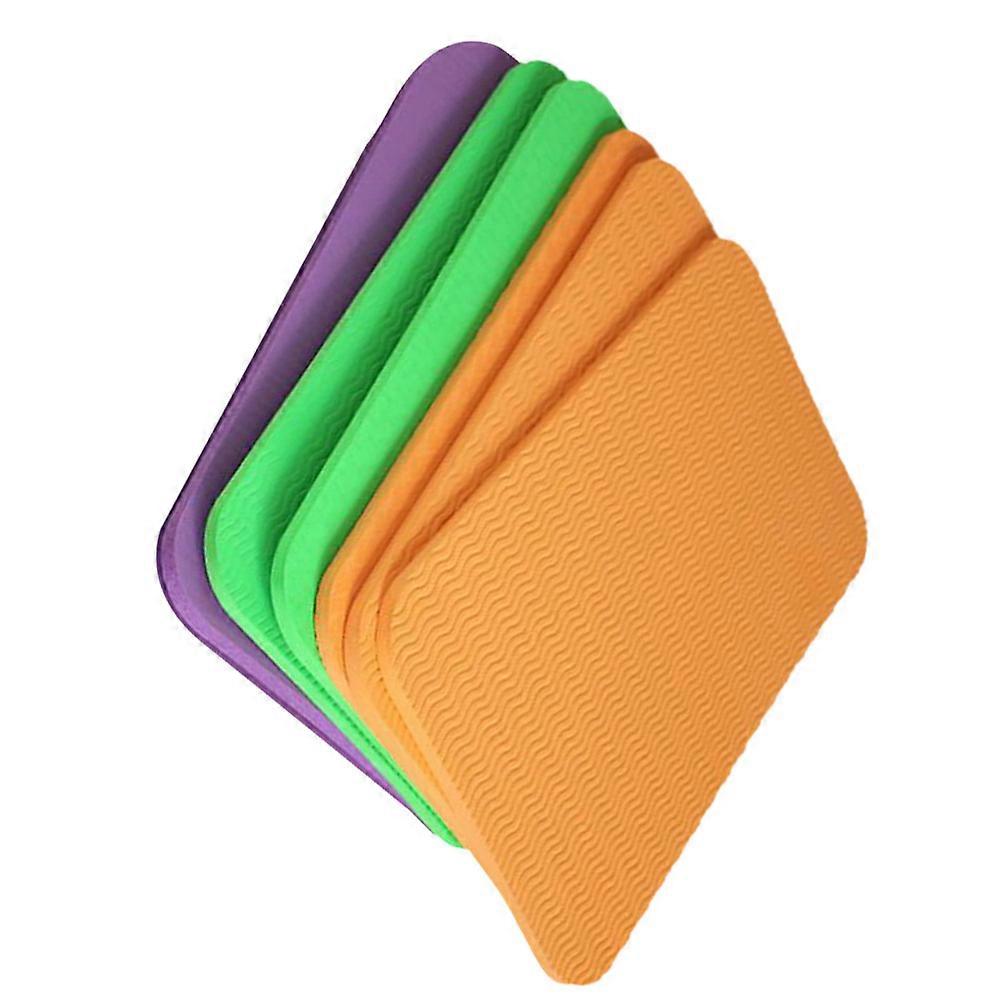 6個の厚いヨガシートクッション膝パッドTPE滑り止め座位ひざまずきパッドジムフロアトレーニングアウトドアスポーツ快適さ