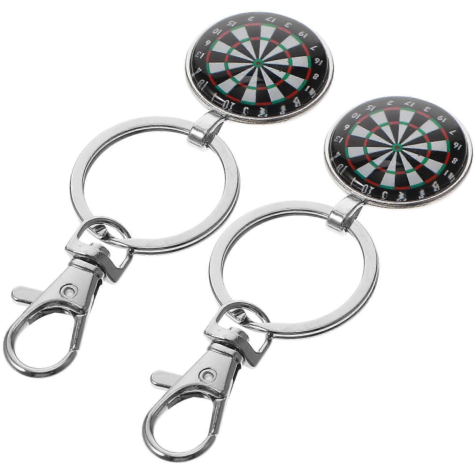 Creative Key Holder 2Pcs Assorted Color Durable Key Rings with Darts Design for Hanging Keys