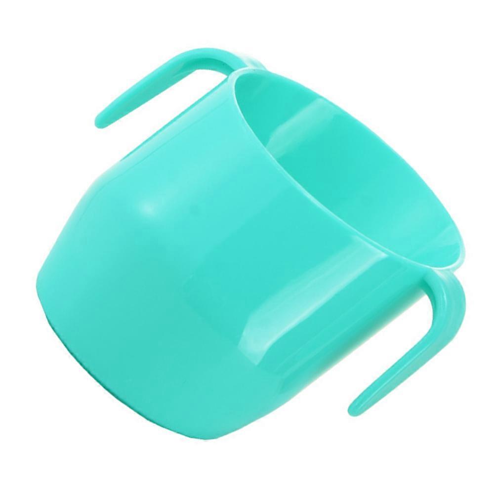 Portable Training Cup with Double Handles, Ergonomic Slanted Design for Lightweight Green Hydration, Ideal for Boys