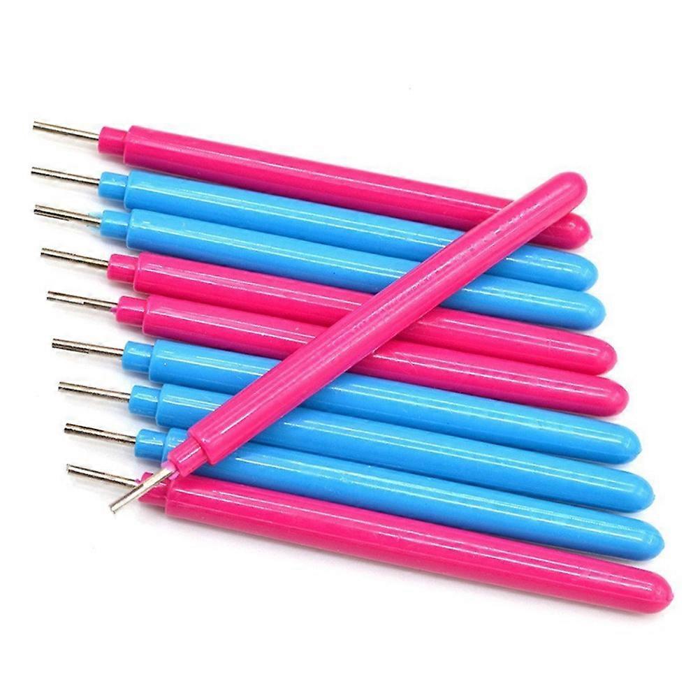 5 Pcs Paper Quilling Tool Set with Ramified Pen and Needle for DIY Crafting (2 Blue, 3 Red)