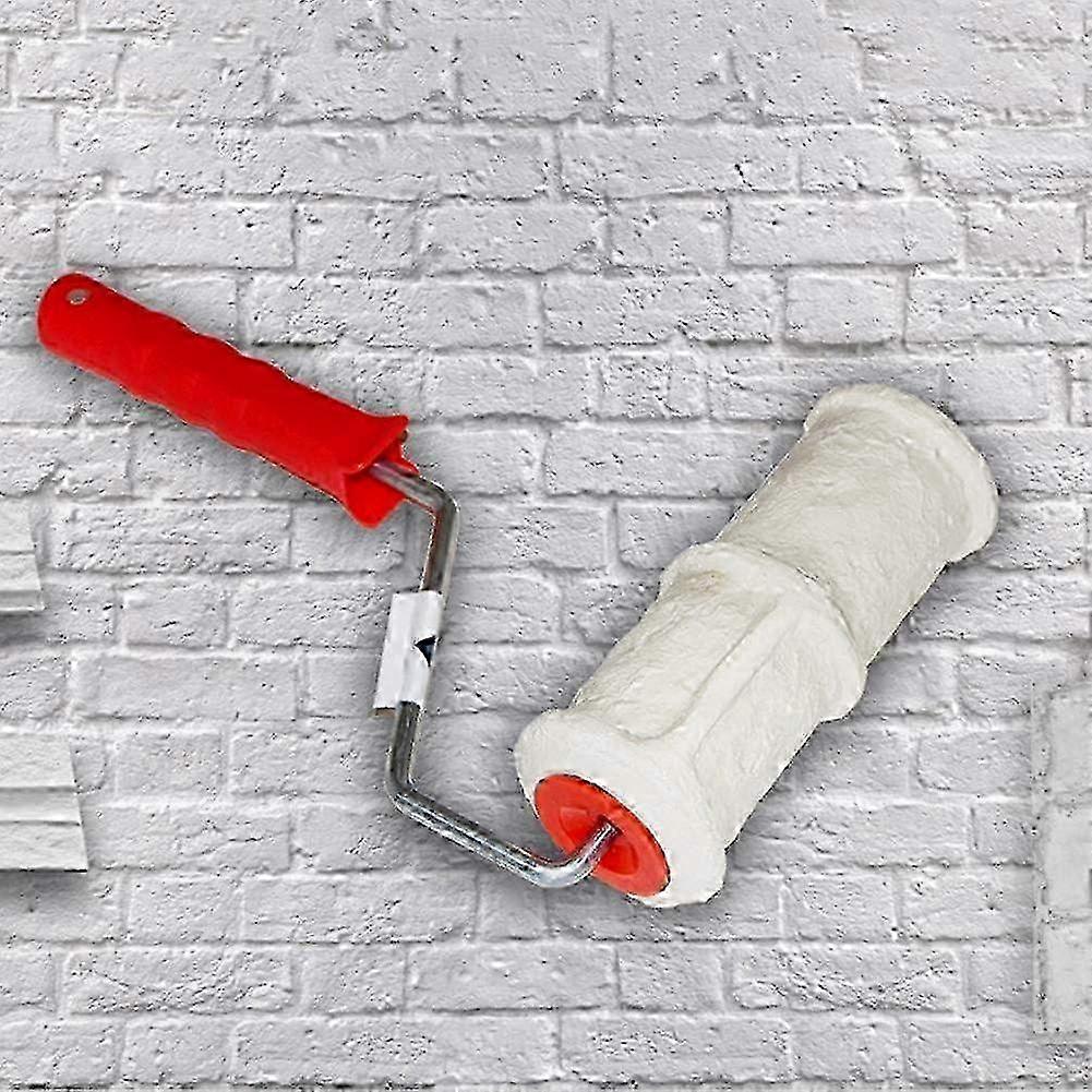2025 Textured Paint Roller - 8 Inch - Brick Pattern - Embossing Roller with Comfort Grip - Wall Design Tool