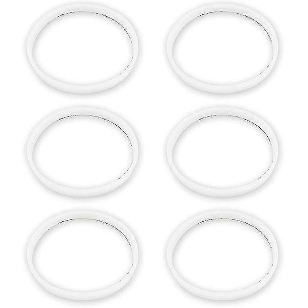6-Pack Rubber Gaskets Replacement Seal White O-Ring for Ninja Juicer Blender Cups - yuhao