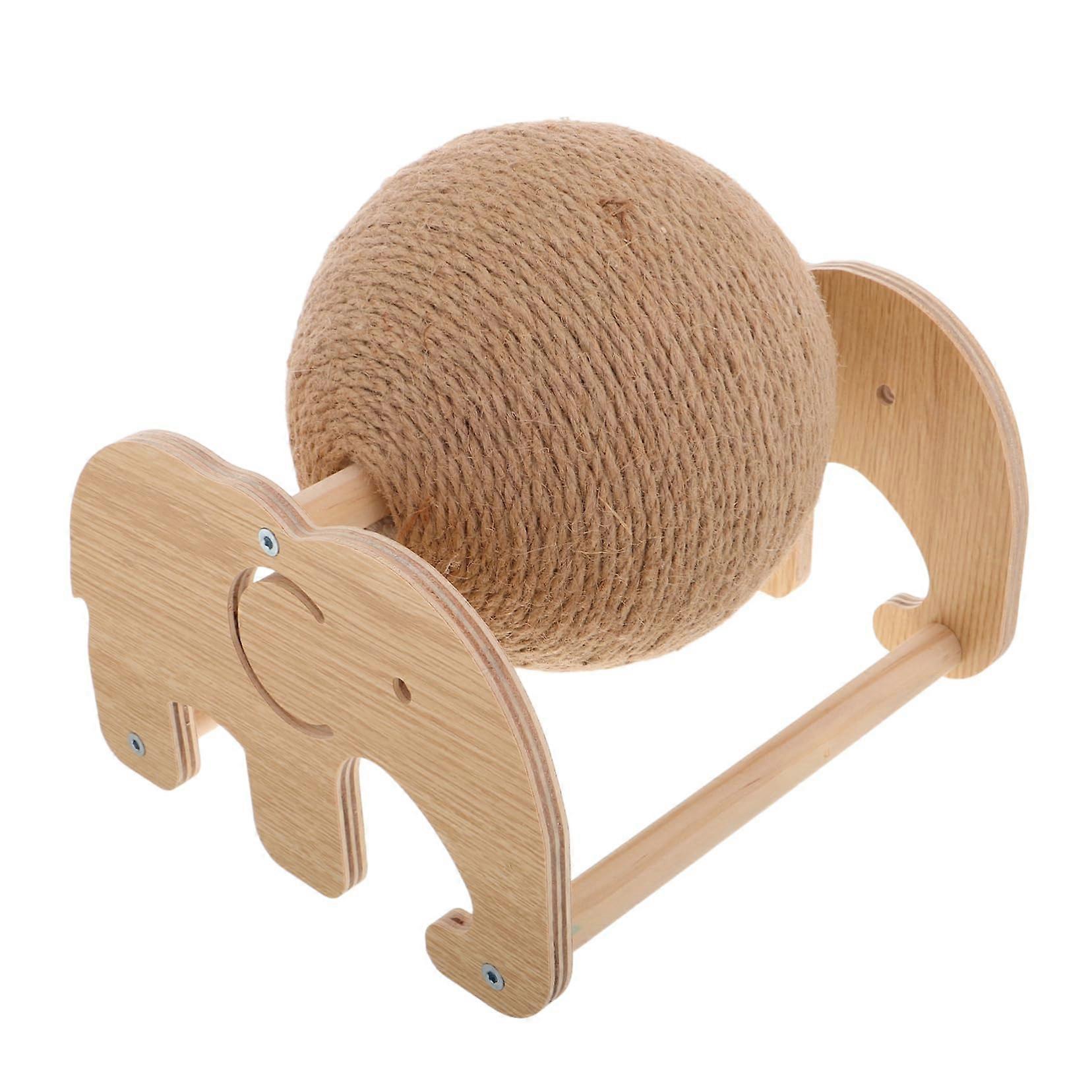 Cat Scratching Post with Sisal Ball, Durable Vertical Design for Indoor Cats, Space-Saving Interactive Toy for Cat Fitness