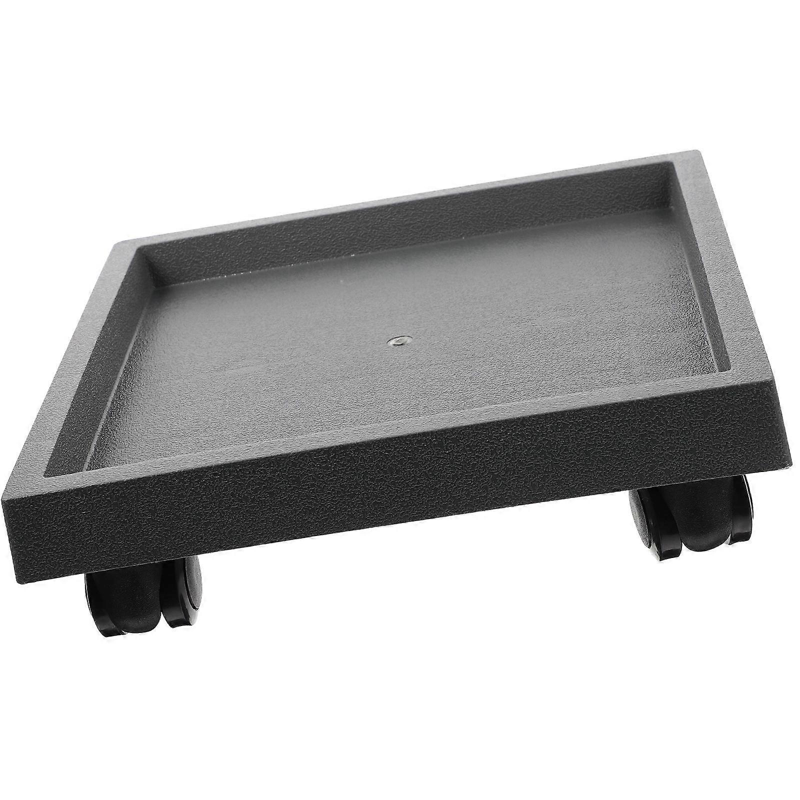 Flowerpot Roller Base Square Plant Dolly Garden Use Grey Plastic Protect Flowerpot Prevent Water Leakage 1Pack