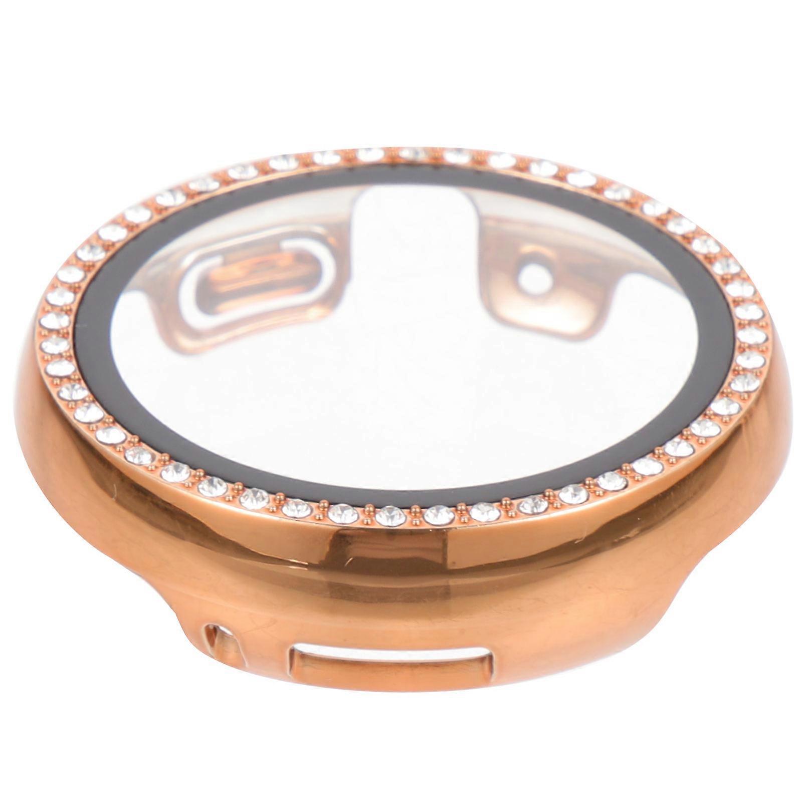 Rhinestone Watch Screen Protector Case for Pixel Watch Rose Material Fits Curved Edges 40mm