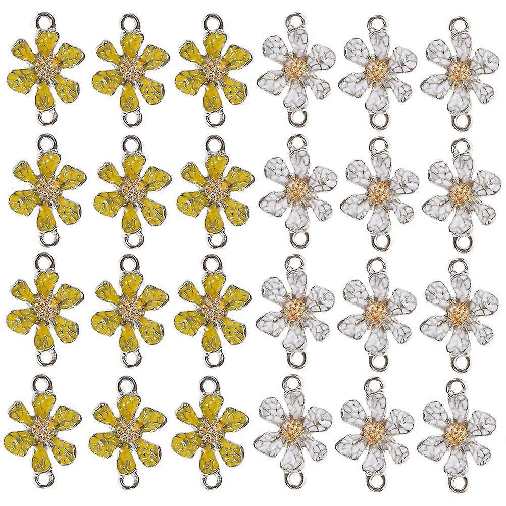 Alloy Flower Charms Decorative Pendants for DIY Jewelry Making – Double Design Unique Connectors for Bracelets, Crafts, Friends & Family – 30pcs Set