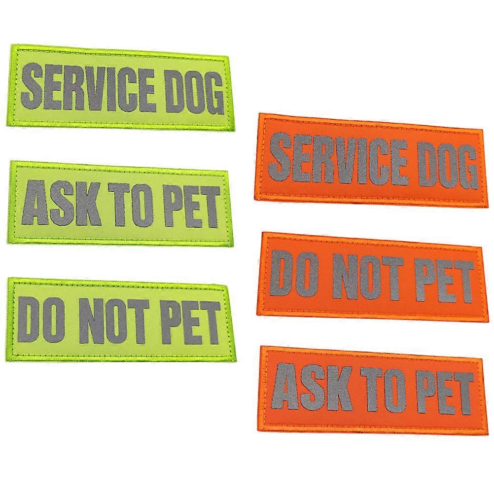 Here's a polished and professional product description based on your input:
**6pcs Reflective Service Dog Patches – Adhesive Dog Tags for