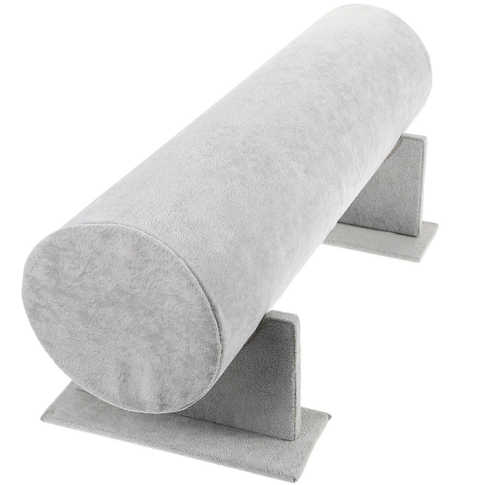 Grey PVC Headband Display Rack for Organizing Hair Accessories and Necklaces Durable Storage Solution 50x14cm